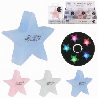 1 luz noturna estrela 9.5 x 8.5 cm criança lâmpada decoração quarto de bebé