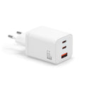 Carregador USB C 65W GaN, 3 portas com 2 USB-C e 1 USB, Rápido e Seguro para iPhone, iPad, Samsung Galaxy, Android, Branco