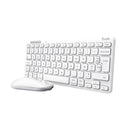 Trust Lyra - Ensemble clavier et souris - multi-appareil - compact - sans fil - USB, Bluetooth - AZERTY - Français - blanc