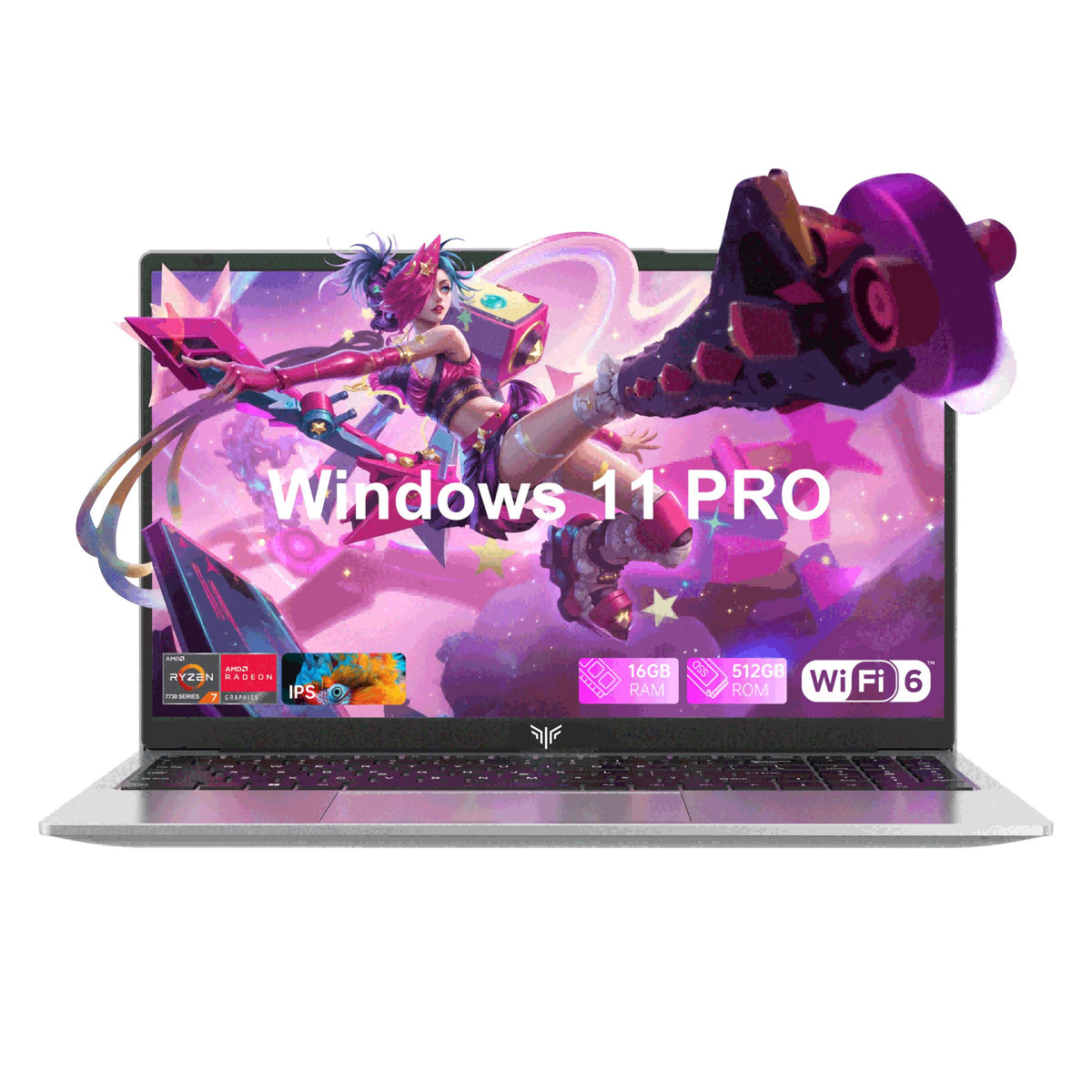 Computador portátil polivalente 15,6" FHD AMD Ryzen™ 7 7730U 16 GB RAM 512 GB SSD Windows 11 Pro ACEMAGIC LX15PRO Cinzento Estrelar