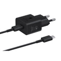 Carregador de parede Samsung EP-T2510X 25 W Preto + Cabo USB-C