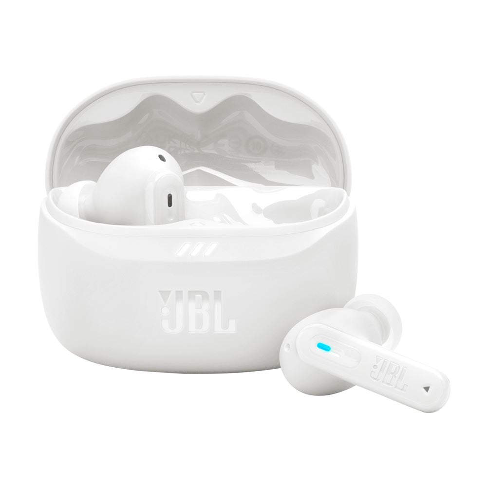 Auscultadores sem fios Bluetooth JBL Tune Beam 2 com cancelamento de ruído brancos
