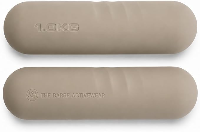 Halteres de Silicone para Pilates e Ioga – Conjunto de 2 x 1 kg, Pesos Suaves e Confortáveis para Fitness, Tonificação Muscular e Treino