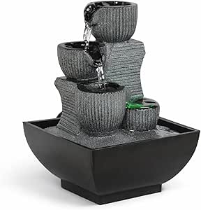 Zen'Light - Fonte de Interior Kini Cascata Zen Relaxante com Luz LED Colorida