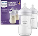 Philips Avent Lot de 2 biberons à Réponse Naturelle de 260 ml, sans BPA, pour les bébés de 3 mois et plus (modèle SCY903/02)