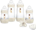 MAM Conjunto de Nascimento Bebé, 4 Biberões Easy Start+1 Chupeta+1 Caixa doseadora