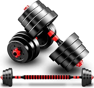 Haltere Musculação Regulável, Conjunto de Halteres para Homens 2 em 1