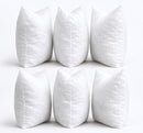 Ensemble de 6 coussins d'intérieur 40x40 cm, Blanc, Garnissage en polyester à fibres creuses, Coussins de canapé pour coussins décoratifs et housses de coussin