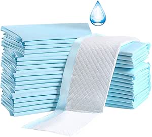 Pacote de 100 resguardos descartáveis para mesa de fraldas, para bebé, impermeáveis, antifugas, de absorção rápida, 33 x 45 cm