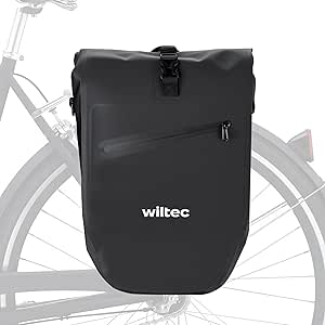 ilTec Alforge Estanque para Porta-Bagagens Preto – capacidade de 28 L – em 500D PVC – com pega, alça de ombro e refletor