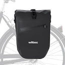 ilTec Sacoche étanche pour Porte-Bagages Noire – capacité de 28 L – en 500D PVC – avec poignée, bandoulière et réflecteur