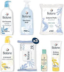 BIOLANE - Kit Premiers Jours Bébé - Coffret Soin - Dès la naissance - 216 Lingettes à l'eau, Eau pure, Crème Change, Gel Lavant