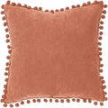 Atmosphera - Almofada com Pompons - Rosa Terracota - 40x40 cm