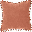 Atmosphera - Coussin Pompons - Rose Terracotta - 40x40 cm