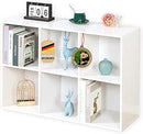 Floordirekt Bibliothèque blanche en bois avec 6 compartiments