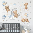 decalmile Stickers Muraux Enfants Ourson Endormi