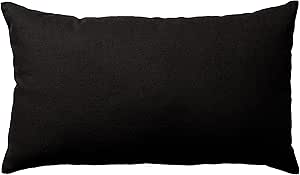 Enjoy Home - Almofada - Dimensão 30x50 cm - Preto - Algodão certificado Oeko Tex - Lavável à Mão - Ideal para Adicionar Cor aos Seus Sofás