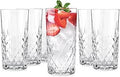 Glasmark Krosno Conjunto de 6 Copos de Água e Bebidas, Copos de Vidro Alto para Cocktails com Formato Clássico, Resistentes à Máquina de Lavar Loiça, Transparentes com Efeito Cristalino 6 x 300 ml