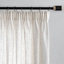 Lot de 2 Rideaux de Salon en Lin Semi-Transparent avec Galon fronceur, Courts, H 160 x l 140 cm