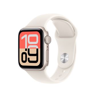 Apple Watch SE 3 GPS 40mm Caixa de Alumínio Starlight com Bracelete Desportiva Starlight S/M