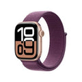Apple Watch Series 10 GPS 42mm Caixa em Alumínio Rose Gold com Bracelete Desportiva Ameixa