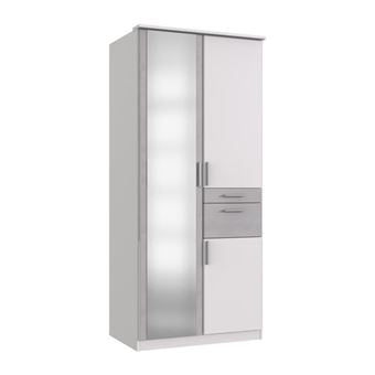 Armário 3 Portas Batentes WIMEX VOLOS 1 Espelho 2 Gavetas 90x58x199 cm