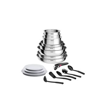 Conjunto de Utensílios de Cozinha Tefal Ingenio Cook Eat L881SR04 17 peças Inox