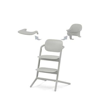 Cadeira alta LEMO 3 em 1 SET Suede Grey - CYBEX - Cinzento