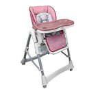 Chaise haute bébé pliable réglable hauteur dossier tablette - Ptit - Rosa - Monsieur Bébé
