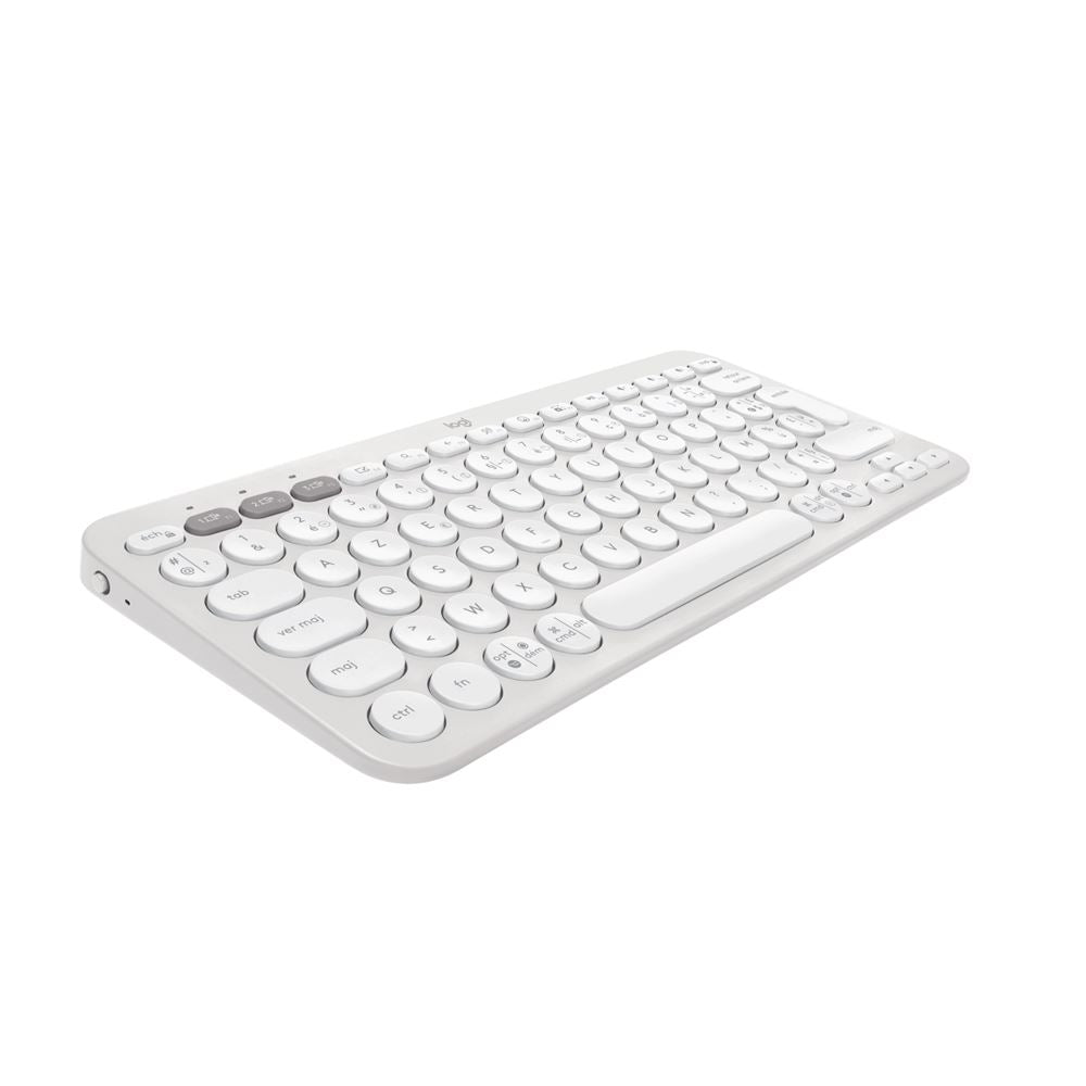 Teclado sem fios Bluetooth Azerty Logitech Pebble Keys 2 K380s Branco