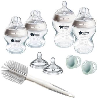 Conjunto de Biberões - TOMMEE TIPPEE - NATURAL START - 4x biberões 150 ml / 260 ml - Anti-cólicas - 2x tetinas - Recém-nascido