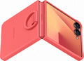 Capa de silicone com anel para selfie Cor-de-rosa Coral para Samsung Galaxy Z Flip 7