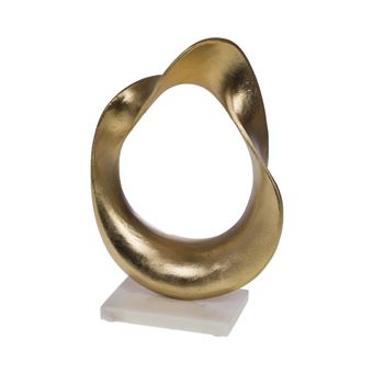 Decoração de mesa Twisty Gold altura 32 cm - Amadeus - Dourado - Alumínio