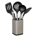 Five Simply Smart - Conjunto de 5 utensílios com suporte de arrumação em inox - Preto e cinzento