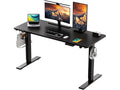 Secretária elétrica sit-stand HOMAVO 140 cm, cor preta