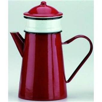 IBILI - Pequenos eletrodomésticos - cafeteira de filtro esmaltada vermelha 1.50 l (9108-1.5-12)