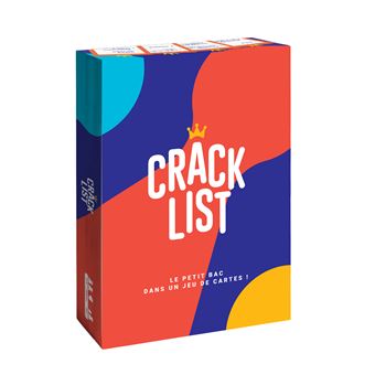 Jogo de ambiente Crack List O stop em formato de cartas