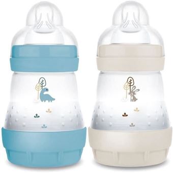 Pack de 2 Biberões - MAM - Easy Start - Anticólicas - 160 ml - Tetina fluxo 1 - Oceano + Areia
