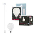 Candeeiro suspenso Ravi IP44 E27 3000K 400lm 4,3W Branco opalino regulável