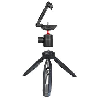 Mini tripé extensível Movin Photo para Câmara Desportiva Compacta e Smartphone Preto