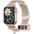 Smartwatch Feminina com Chamada Bluetooth e 4 Pulseiras, Ecrã HD de 1.83", Monitorização de Frequência Cardíaca, Sono Feminino, 110+ Modos Desportivos, Pedómetro, Monitor de Atividade para Android iOS, Ouro Rosa