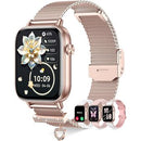 Montre Connectée Femme avec Appel Bluetooth 4 Bracelets 1.83" HD Smartwatch Femme avec Fréquence Cardiaque Sommeil Féminine 110+ Modes Sportifs Podomètre Tracker d'activité pour Android iOS, Or rose