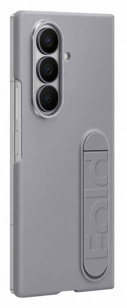 Pack capa de silicone com suporte cinzenta e película para Samsung Galaxy Z Fold 7
