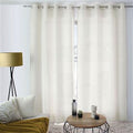 Cortinado de Veludo "Chenille" com Ilhós 140x240cm Cru