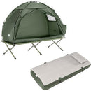 SoBuy Tente de camping avec matelas gonflable et lit de camp, 193x86x160 cm, accessoires inclus