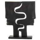 Statuette Déco "Visages Imbriqués" 38cm Noir