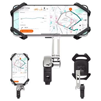 Suporte Universal para Smartphone Casr para Guiador com Braço para Mobilidade Preto