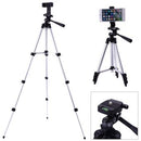 Support de trépied pour appareil photo professionnel support 4 sections vis à 360 degrés stabilisateur de trépied à tête fluide en aluminium avec support de téléphone