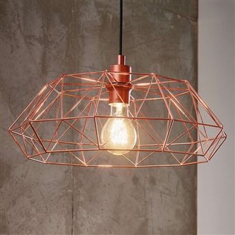 Suspensão grande geométrica Carlton 2 D45 cm - Cobre
