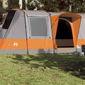 Tenda de campismo túnel 4 pessoas cinzenta e laranja impermeável